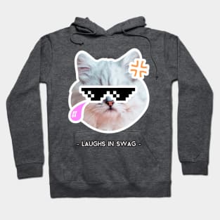 Cat laughs in swag Hoodie